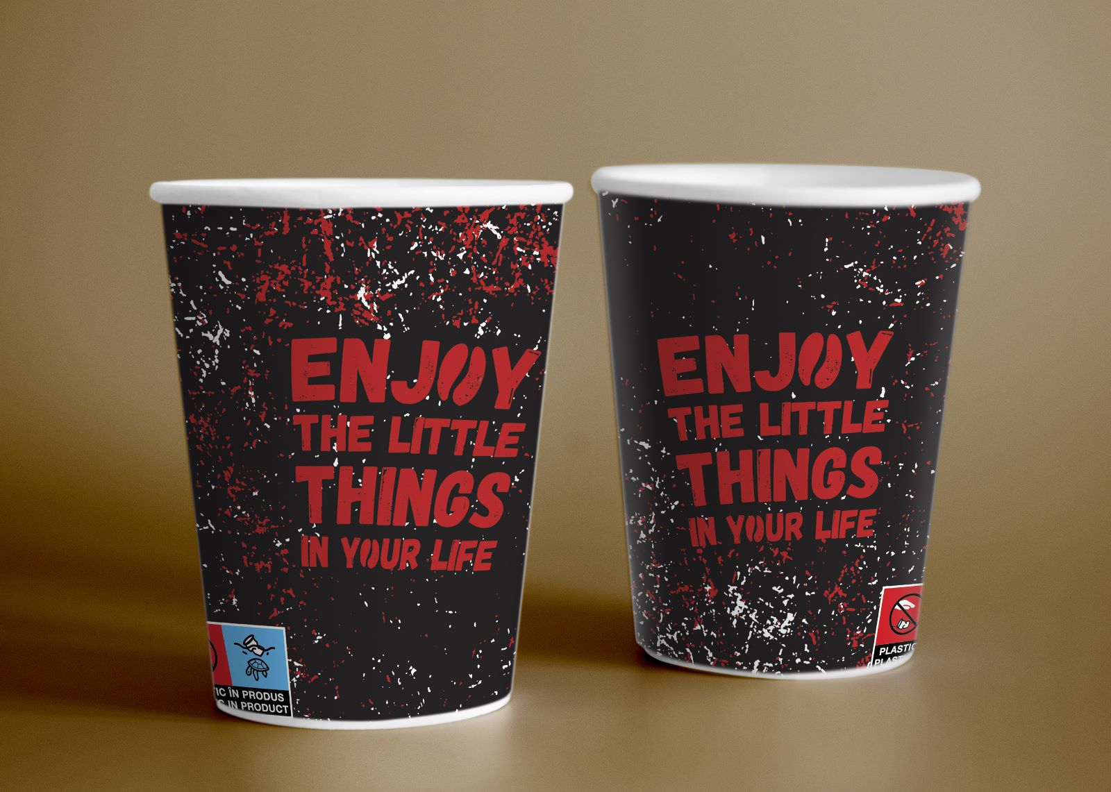 Pahar carton cafea negru